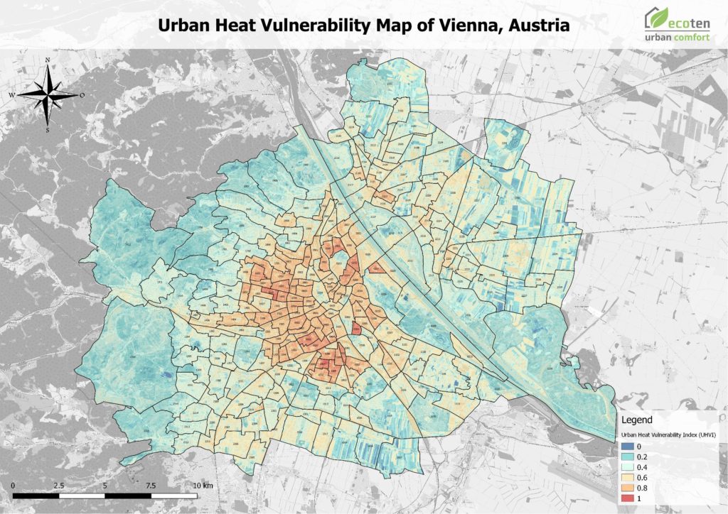 Interaktivna mapa prikazuje temperature svih gradskih naselja u Beču