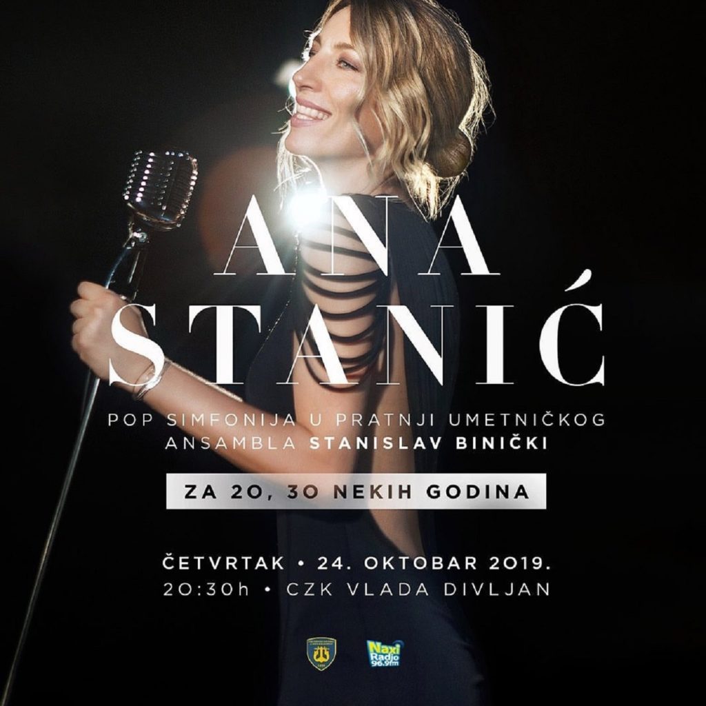 Ana Stanić nastupa u pratnji  Umetničkog ansambla Stanislav Binički