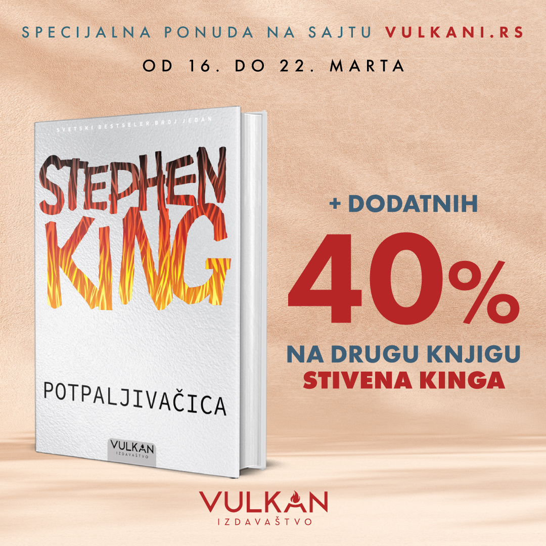 Uštedite 40% uz kupovinu romana Stivena Kinga na sajtu www.vulkani.rs