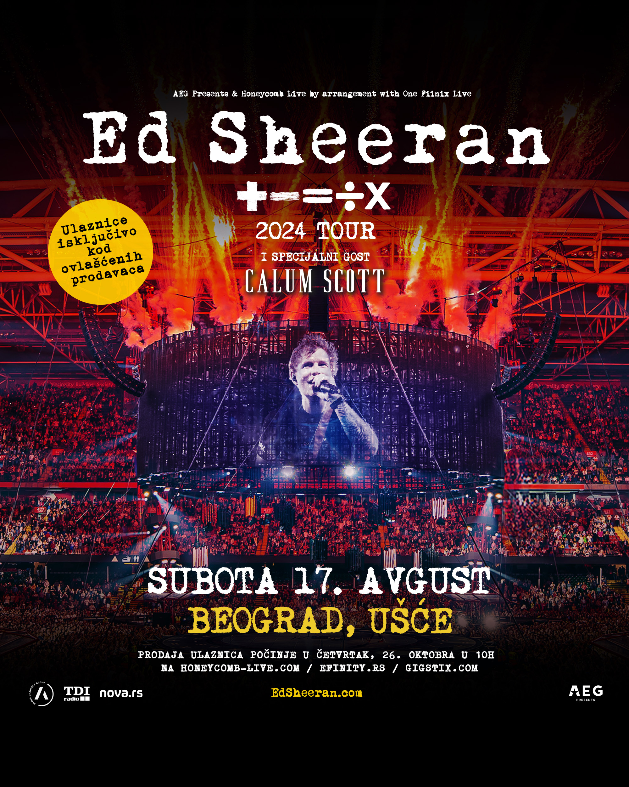 Karte za koncert Eda Sheerana u Beogdu u prodaji su od četvrtka!