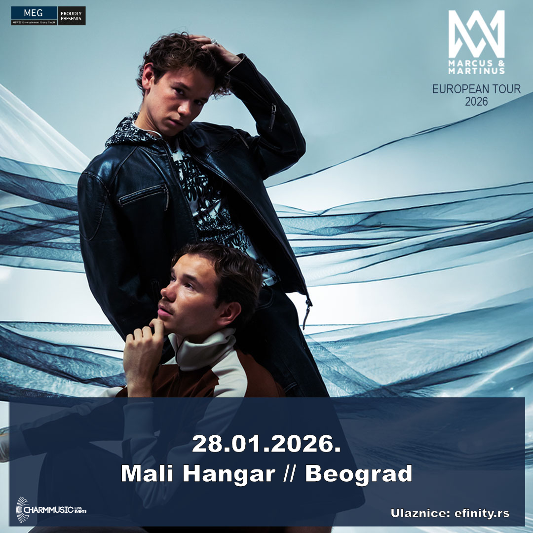 MARCUS & MARTINUS U BEOGRADU! Norveški pop fenomen najavljuje koncert 28. januara u Malom Hangaru!