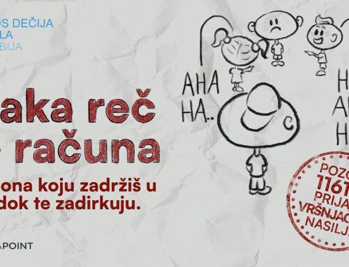 Svaka reč se računa – kampanja SOS Dečija sela Srbija koja skreće pažnju na neizgovorene reči i tišinu dece izložene vršnjačkom nasilju